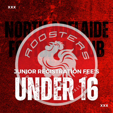 2025 U16 Registration Fee's