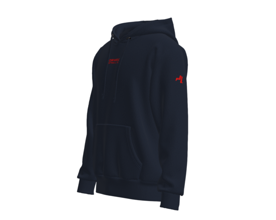 Hoodie - Navy with Red Text & Legs