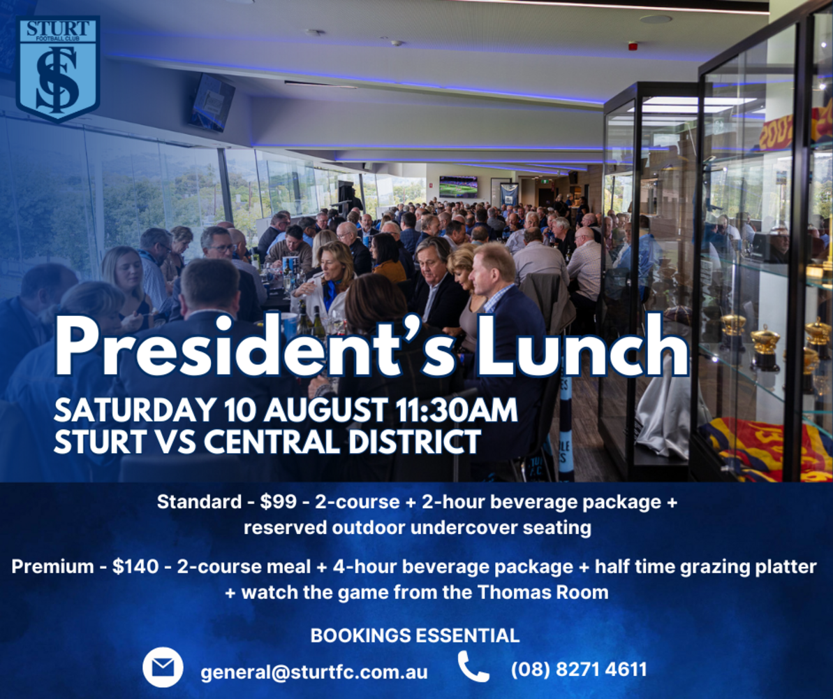 Round 17: President's Lunch - Premium Ticket - Saturday 10 August