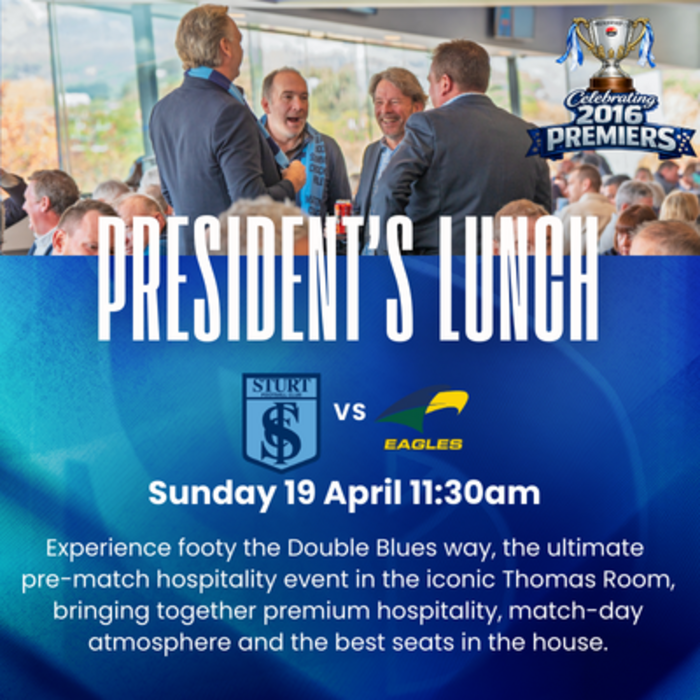 Round 3: President's Lunch - Sturt vs Eagles - Past Player Ticket