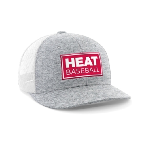 Snapback Heat Baseball Hat - Grey and White