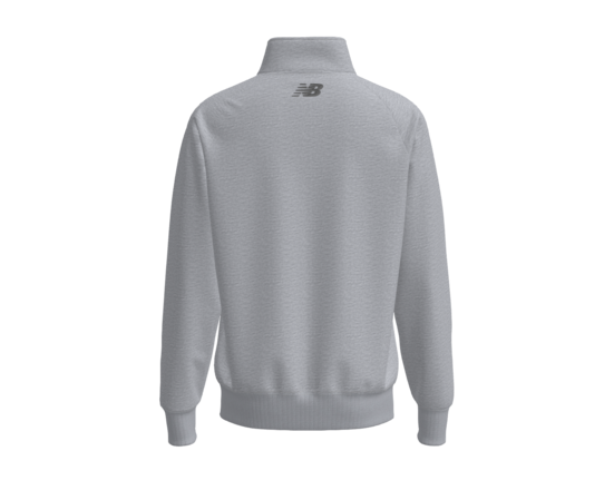 Quarter Zip Jumper - Grey Marle with Navy Emblem