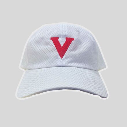 White & Red V Training Cap