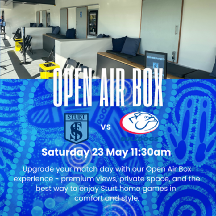 Round 7: Open Air Box - Sturt vs Central Saturday 23 May