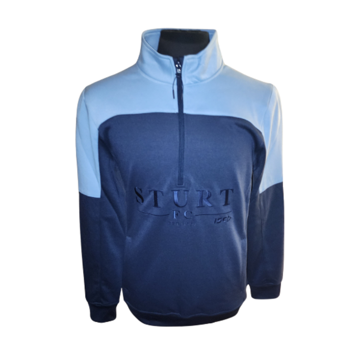 Embroidered Quarter Zip Sweater