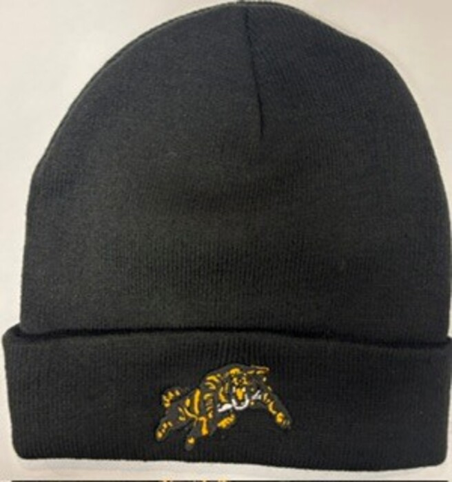 Black Beanie Leaping Tiger