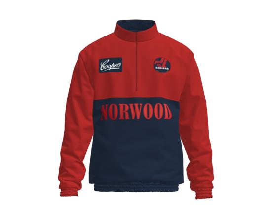 Retro Quarter Zip Jumper - Red Sleeves
