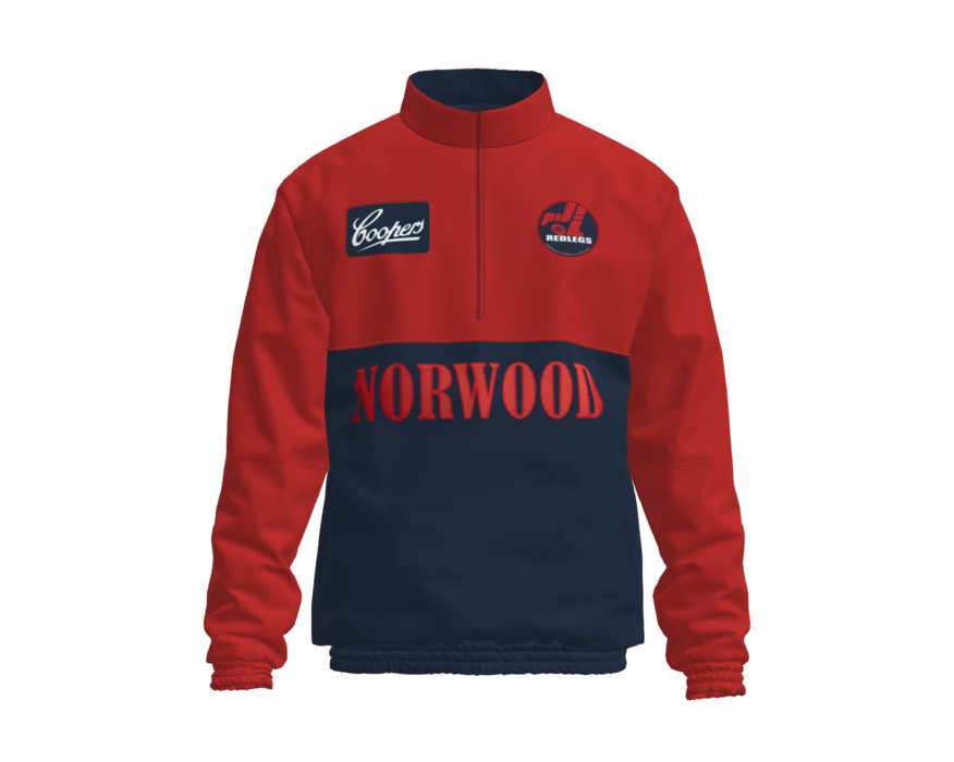 Retro Quarter Zip Jumper - Red Sleeves