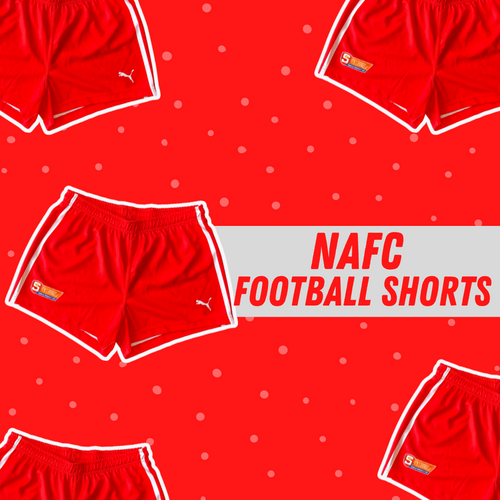 Red football shorts