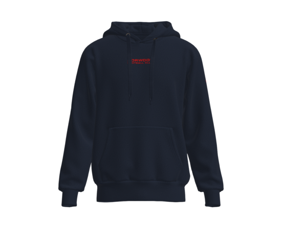 Hoodie - Navy with Red Text & Legs