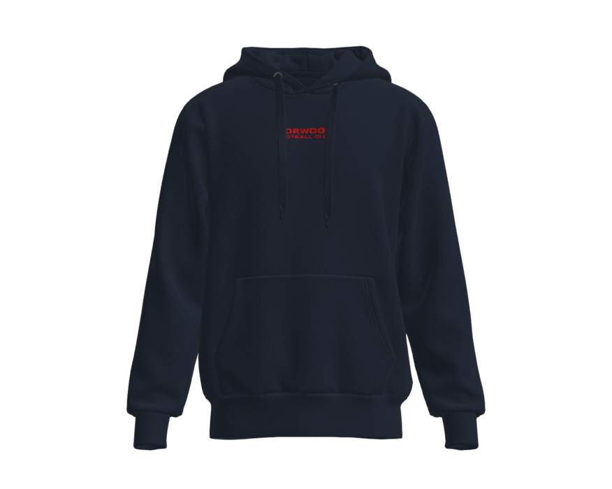 Hoodie - Navy with Red Text & Legs