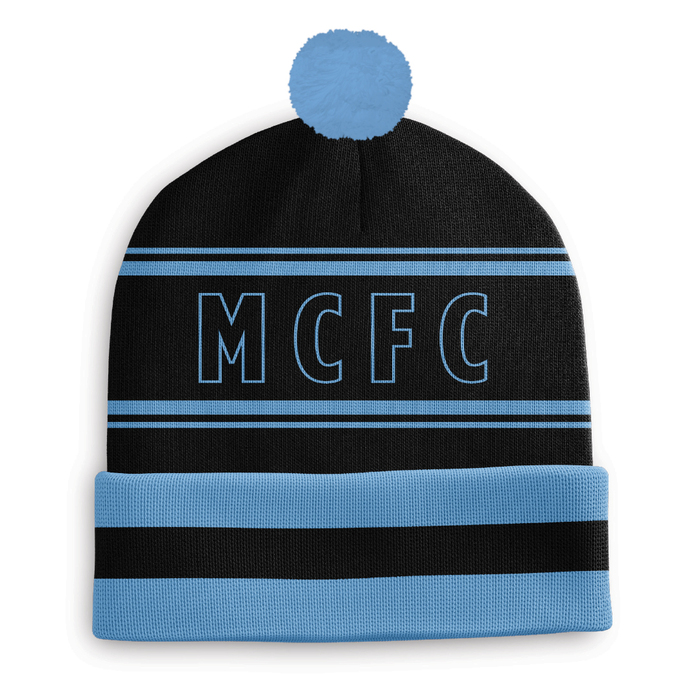 MCFC Pom Pom Beanie - Adult