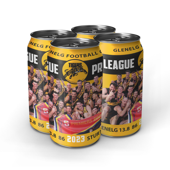2023 Premiership Beer Cans - 4 pack (League photo)