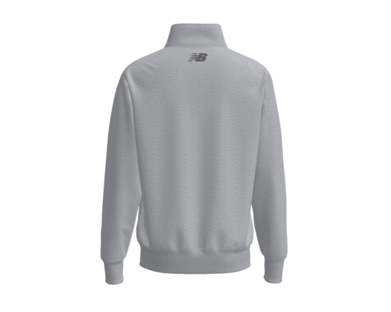 Quarter Zip Jumper - Grey Marle with Red Legs