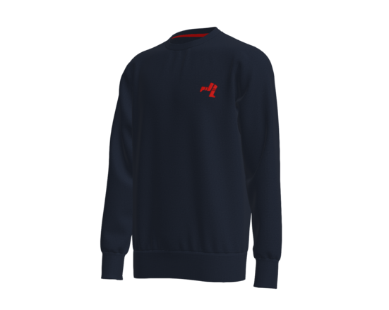 Crew Neck Jumper - Navy with Red Legs