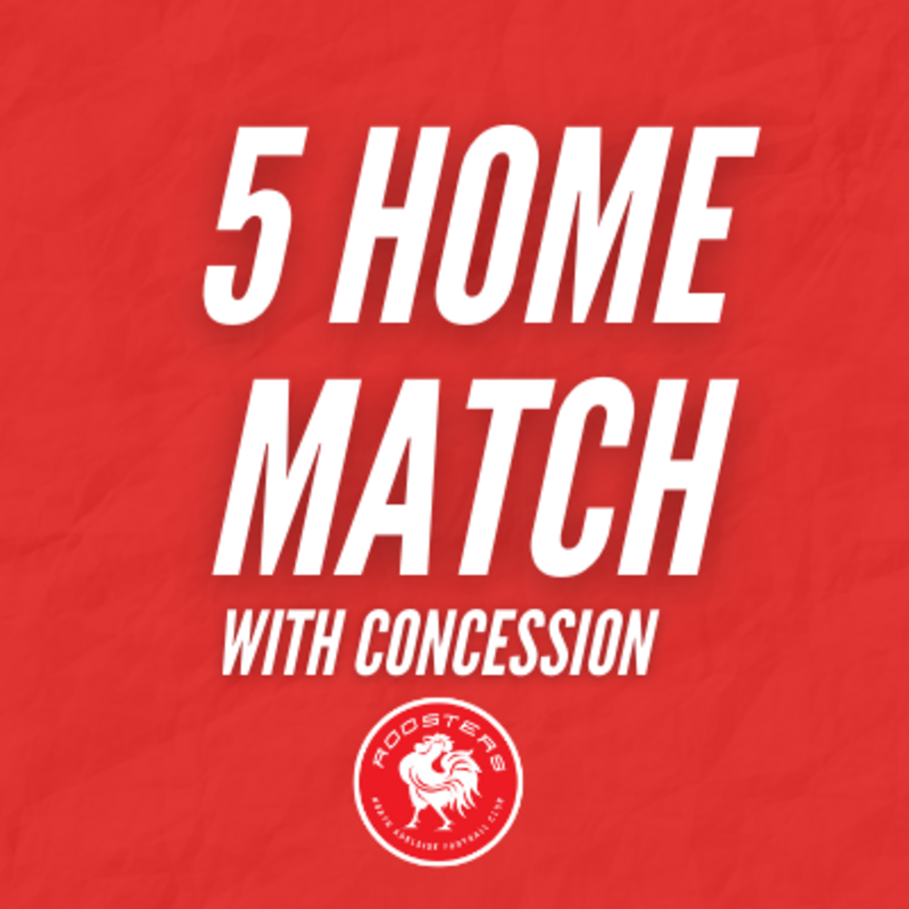 Membership with 5 Home Match Ticket - Concession