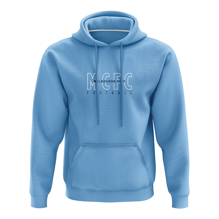Tonal Overtype Blue Hoodie - Adult