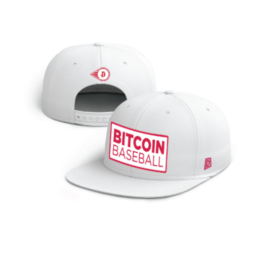 A-Flex Bitcoin Baseball Hat - White