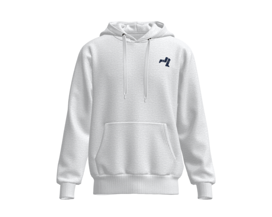 Hoodie - White Marle with Navy Legs