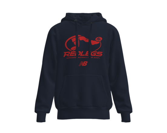 Hoodie - Navy with Large Redlegs
