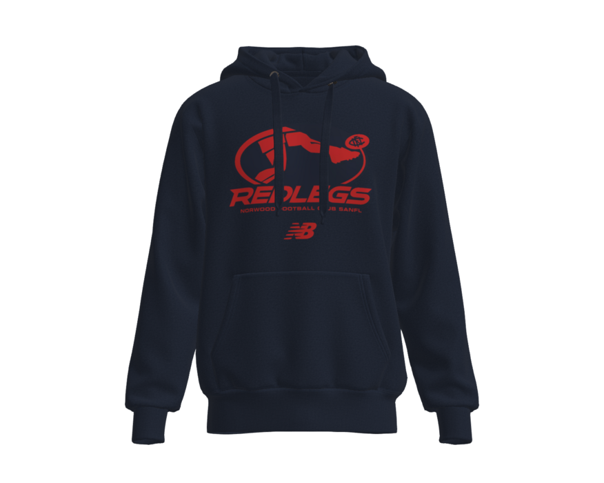 Hoodie - Navy with Large Redlegs