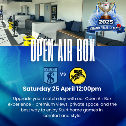 Round 4: Open Air Box - Sturt vs Glenelg Saturday 25 April