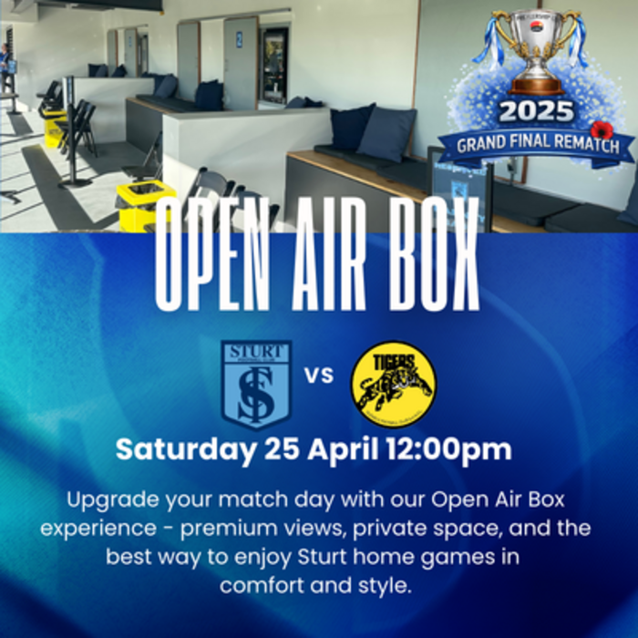 Round 4: Open Air Box - Sturt vs Glenelg Saturday 25 April
