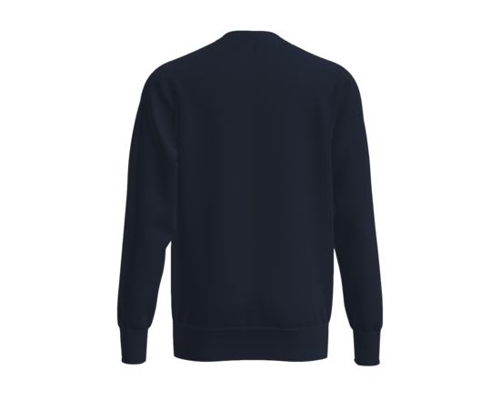 Crew Neck Jumper - Navy with Navy Emblem