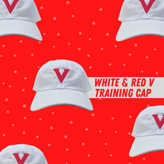 White & Red V Training Cap