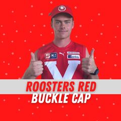 Roosters Red Buckle Cap
