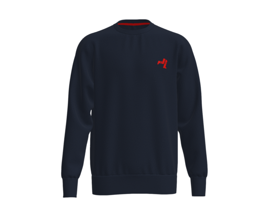 Crew Neck Jumper - Navy with Red Legs