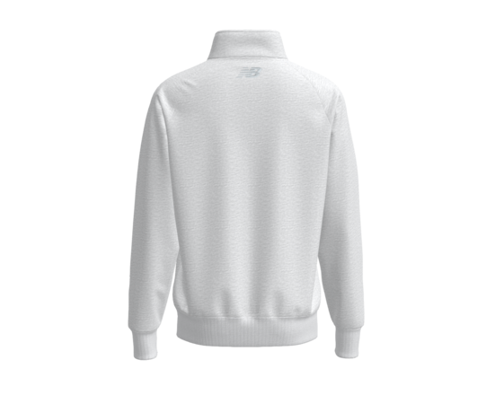 Quarter Zip Jumper - White Marle with Red Legs