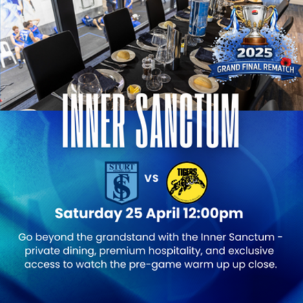 Round 4: Inner Sanctum - Sturt vs Glenelg Saturday 25 April