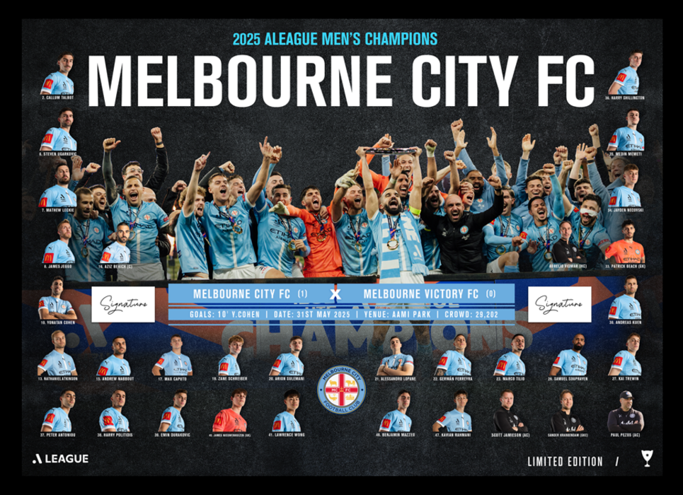 Melbourne City FC Championship Lithograph