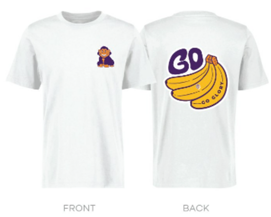 PGFC Adult Supporter Tee - Go Bananas White