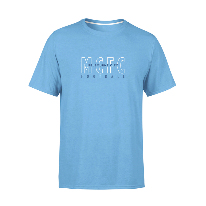 Tonal Overtype Blue T-Shirt - Youth